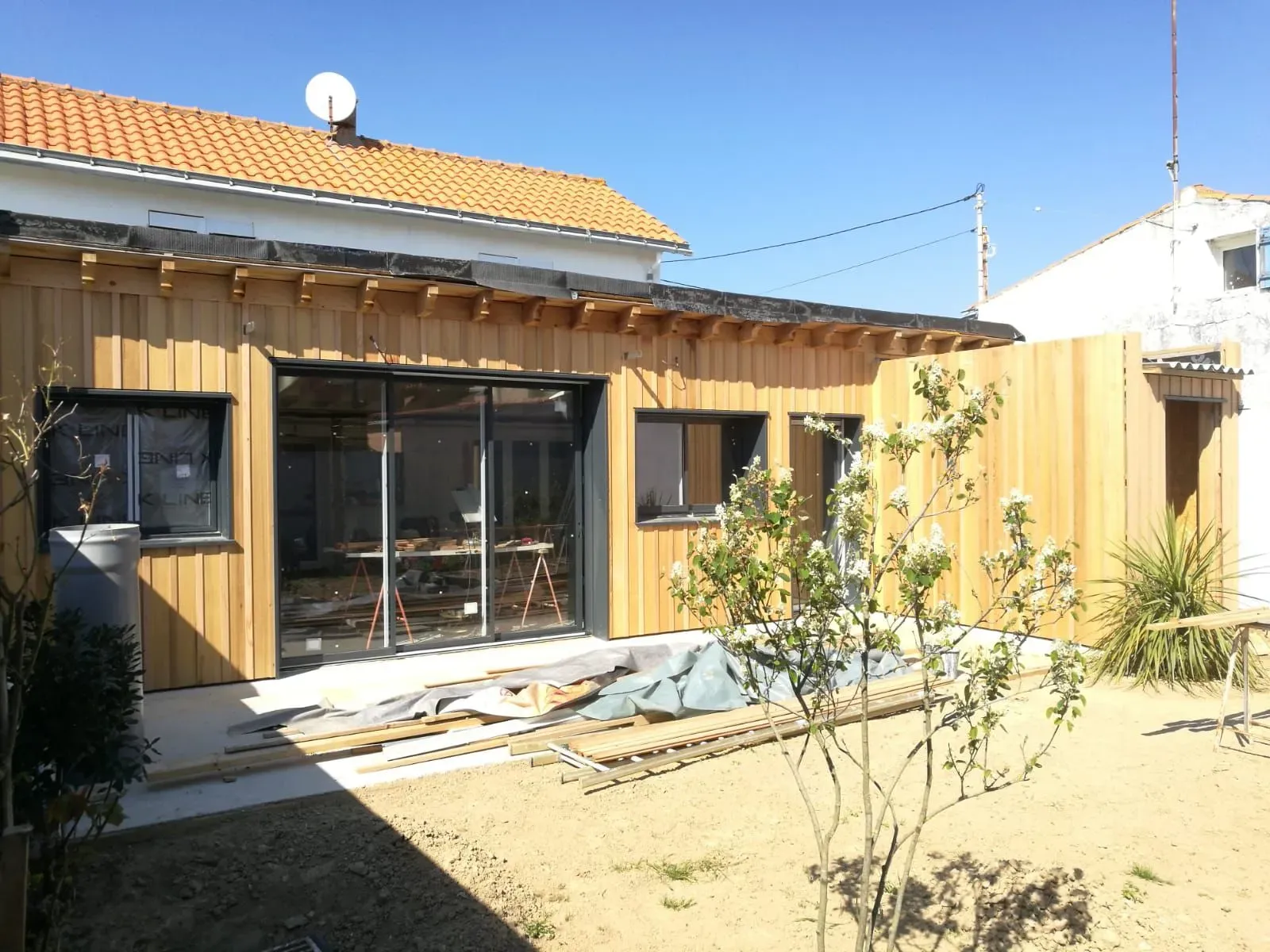 Extension en Ossature Bois et Bardage
